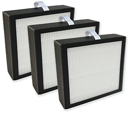 PUREBURG Paquete de 3 filtros HEPA de filtración de 3 capas compatibles con purificador de aire y deshumidificador Afloia 2 en 1 Q10