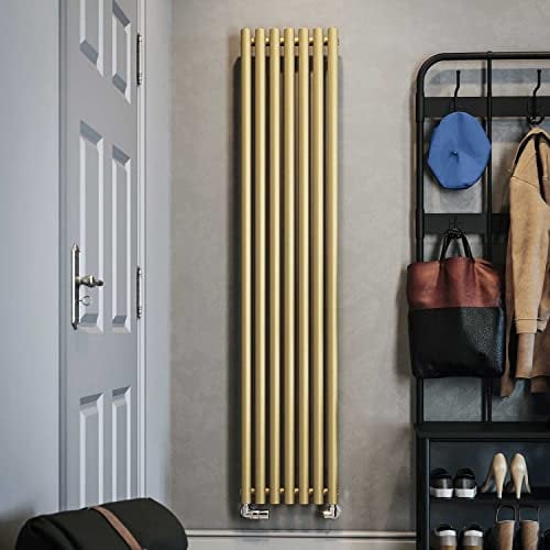 terma Brass Horizontal Designer Radiator Oval Column Central Heating Rads 1800 x 370mm