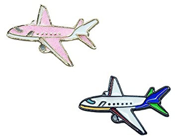 Lot de 2 jolies broches en forme d'avion pour femmes et filles,Émail,Tendance,Pour avion volant,Accessoires de robe,Bijoux de fête,Unisexe,Cadeau souvenir pour les amateurs d'aviateur, Métal, Nouveau