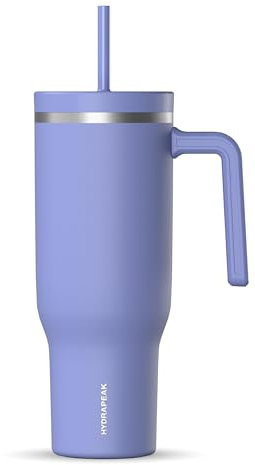 Hydrapeak Voyager - Gobelet de 1200 ml avec poignée et couvercle à paille - Bouteille d'eau réutilisable en acier inoxydable - Tasse de voyage isotherme - Tasse isotherme (iris)