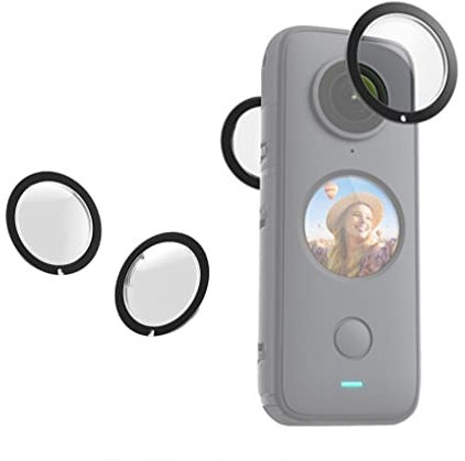 POFET Dual Lens Guards für Insta360 One X2 PC-Schutzhülle für Insta 360 ONE X2 Panorama-Action-Kamera-Zubehör