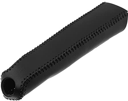 X AUTOHAUX Car Brake Sleeve Handbrake Black Faux Leather for Honda Civic 06-11