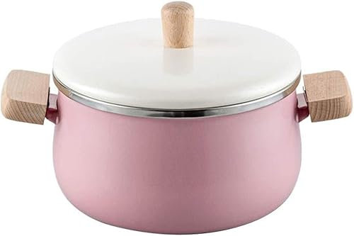Marmite à soupe en émail marmite à vapeur marmite à lait avec couvercle marmite à nouilles instantanées cuisinière à induction marmite à lait marmite rose marmites et casseroles de cuisine résistantes