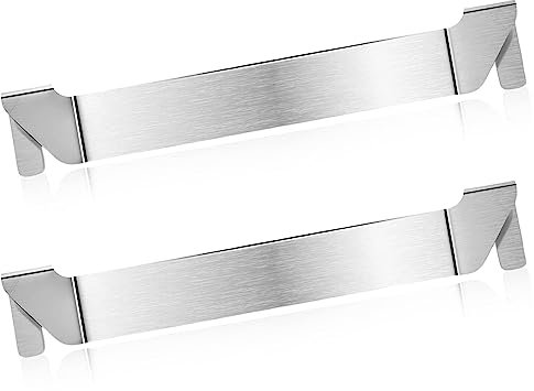 2PCS Griddle Spatula Holder, 6 Inch Stainless Steel Barbecue Tool Hold Rack, Griddle Spatula Holder Clip on Edge BBQ Spatula Rack Compatible with Camp Chef Royal Gourmet and Others