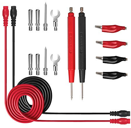 Stytpwra 16 StüCke Multimeter PrüFspitze PrüFleitungen Kit Ersetzen TestdräHte Sonden für Digital Multimeter Krokodil Klemmen U Typ Sonde