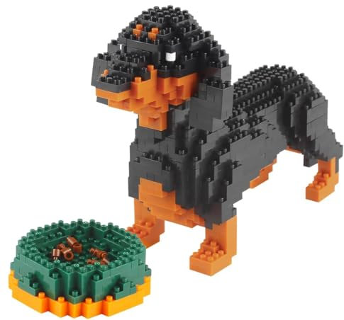 GaoDeBuChou Dachshund Micro Building Block Set Age 14+, Animals Dog Toys Gifts for Boys Girls Age 10 11 12 13 14+ Teens Adults,Not Compatible with Major Brands(898PCS)