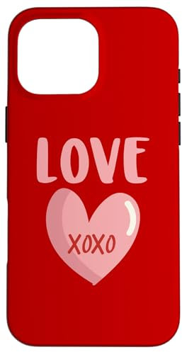 Hülle für iPhone 16 Pro Max Love XOXO Herz Valentinstag Handyhüllen Valentinstag
