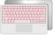 Occtingkind, Clavier Bluetooth pour iPad/tablettes Android, disposition allemande QWERTZ, clavier sans fil, rétroéclairage, multi-touches, pour iPad/Samsng Tab/Lenovo/Xiaomi, blanc