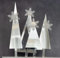 AILEXI Acrylic Glitter Cake Decorating Toppers - 4 Silver Trees & 4 White Snowflake A505