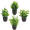 Juego de 4 plantas artificiales decorativas en maceta, planta artificial realista para decoracion hogar, planta artificial pequeña, fácil de cuidar y duradera, Ideal para escritorio y decoración baño.