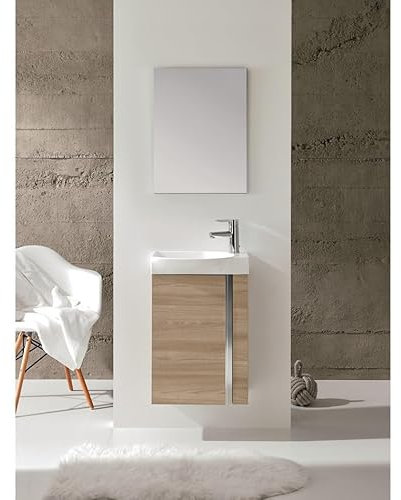 Ensemble meuble lave-mains Ancodesign 45cm - Noyer - Anconetti