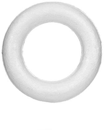 ZADAWERK® Styroporring - Vollring - Ø 40 cm - 2 Stück - Kranz - Türschmuck - Deko - Styroporform Rohling - zum Stecken Umwickeln Anmalen und Bekleben