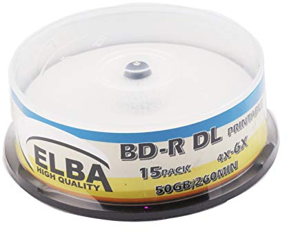 ELBA BLU-RAY BD-R 6 X 50GB 15 CONFEZIONE CAKE BOX STAMPABILE