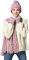 SHADDOCK Mütze Schal Handschuh-Sets für Damen Stricken Mütze Hut Gestrickte Langer Schal Touchscreen-Handschuhe Unisex 3 in 1 Winter Kombi Geschenkset(Rosa)