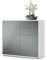 Vladon Sideboard Ben, Made in Germany, Kommode mit 2 Türen und 2 Schubladen, Weiß matt/Graphit Seidenmatt (79 x 74 x 36 cm)