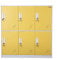 MECOLOR 4,6,9 Tür Metall Büroschrank Mitarbeiter verwenden kleine Schließfächer Schlafzimmer Würfel Schließfach, Wohnzimmer und Schule Locker, Home Locker Organizer Lagerung für Kinder(Yellow - 6D)