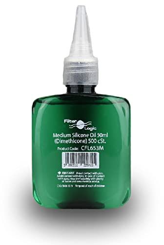 Universal Silicone Treadmill Oil Lubricant, 50ml, FilterLogic CFL653M (500cSt) ideal for hinges, plastic parts, RC Shocks, Acrylic Pour liquid Nail Art, 3D printers, Coffee machines & more