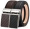 BULLIANT Gürtel Ratsche 2er, Gürtel Herren Automatikschließe Ledergürtel für Herren Verstellbar 35mm Breit mit Geschenkbox(Schwarz/Dunkelbraun-110cm/30-36 taille verstellbar)