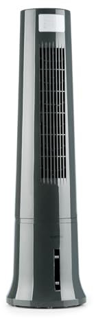 Klarstein Rafraîchisseur d'Air Mobile, Refroidisseur d'Air par Evaporation 4-en-1, Mode Nuit Silencieux, Humidificateur, Ventilateur avec Glacon Efficace, 2,5L, 40W, Débit d'Air de 530m³/h, Noir