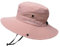 Anvevkn Damen Faltbarer Sonnenhut UV Schutz Sommerhut Wanderhut Fischerhut Gartenhut Wasserdicht Outdoor Buschhut mit Verstellbare Kinnband S-Pink