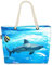 VOID Haifisch Meer Hai Strandtasche Shopper 58x38x16cm 23L XXL Einkaufstasche Tasche Reisetasche Beach Bag