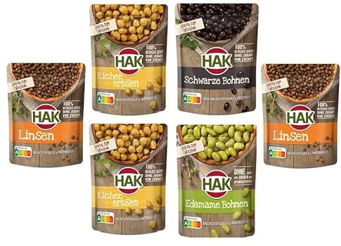 Hülsenfrüchte Probierset der Firma HAK 4 Sorten 6 Beutel 1235 g