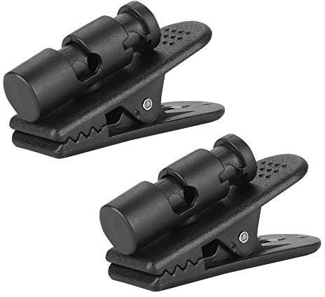 Lazmin 2 Pinzas para Cables para Auriculares, Negro Pinza Grande para Auriculares, aplicable a Auriculares de teléfono móvil/Auriculares walkie-Talkie/Auriculares