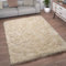 Paco Home Kunstfell Fellteppich Imitat Teppich Hochflor Sitzkissen Herzform Rund Fell Form, Grösse:120x170 cm, Farbe:Creme