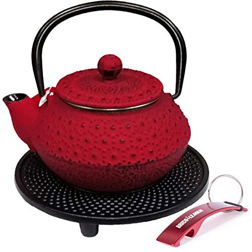 Tetera de Hierro Fundido con Reposatetera + Llavero de Regalo (Hanoi - 0.30 Lts - Con Reposatetera)
