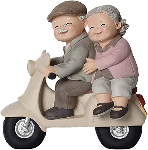 Garden Ornaments Yard Gnome statue Mature Old Married Couple Figure Figurine Statues, Sweetheart Lovers Stay Together Gift,The Elderly Couple Birthday Wedding Home Resin Decoration GCSQF210420