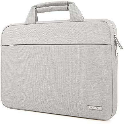 YXLILI Laptop Sleeve 14 inch Computer Case for Laptop Protective Case with Handle Soft Lining Padded for 13-13.3 inch MacBook Pro Air Acer ASUS HP Lenovo Dell Chromebook (Light Grey, 14 Inches)