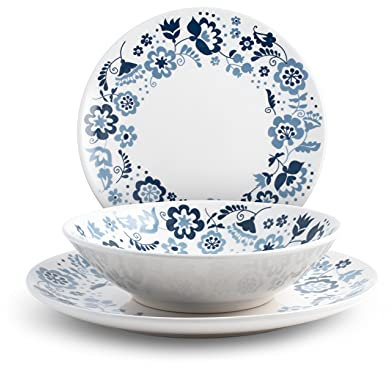 H&H 842405 Margaret - Vajilla de 18 piezas, Stoneware
