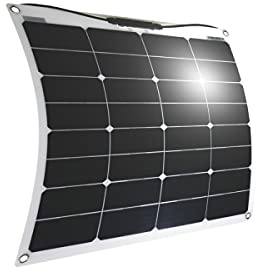 Solarmodul 50 Watt flexibel Mono Solarpanel Solarzelle Semi Flex PV Wohnmobil Camping 580x540x2