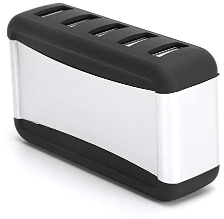 Hub USB, Splitter USB a 7 Porte, Docking Station per Hub USB 2.0 Verticale Ad Alta Velocità con Alimentatore 100‑240V per Computer Desktop, Notebook, Tablet, Ultrabook(EU)