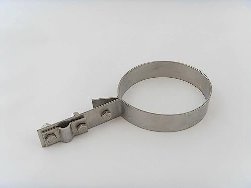 Rohrschelle Regenrohrschellen Dachrinnenklemme Edelstahl V4A Ø60 - Ø120 - Auswahl (Ø x L = 100x90)