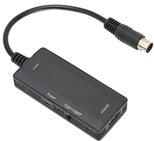 ASHATA SS Game Console to HDMI Converter 720P/1080P, Lossless, No Delay, for Sega Saturn to HD Multimedia Interface Adapter for /PS3, HDTV, Display, Projector, PC, Etc.