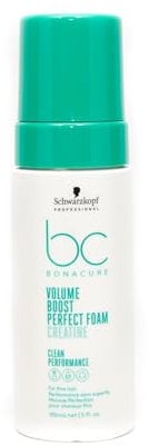 Schwarzkopf Professional Bonacure Volume Boost Perfect Foam Schaumfestiger Haarschaum Für Feines Schlaffes Haar Veganer Pflegekomplex Kreatin Panthenol Antistatisch Erhöhtes Haarvolumen 150 ml