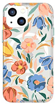 tech21 Evo Art iPhone 13 mini Floral Bouquet – Compatible with Apple Magsafe Integrated Protective Phone Case with 12ft Multi-Drop Protection