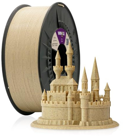 WINKLE PLA HD-Textur Filament (strukturiert), Sand, 3D-Drucker-Filament, PLA-Filament, 2,85 mm, 1 kg, PLA-Sand, Maßgenauigkeit, Spule mit 1 kg