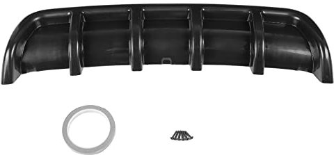 Auto-Universal-Heckstoßstangen-Lippen-Diffusor, Haifischflossen-Stil, Auto-Heckstoßstange, Diffusor, Flügel (Hellschwarz) + Spoiler + Spoiler Auto + Spoiler Auto
