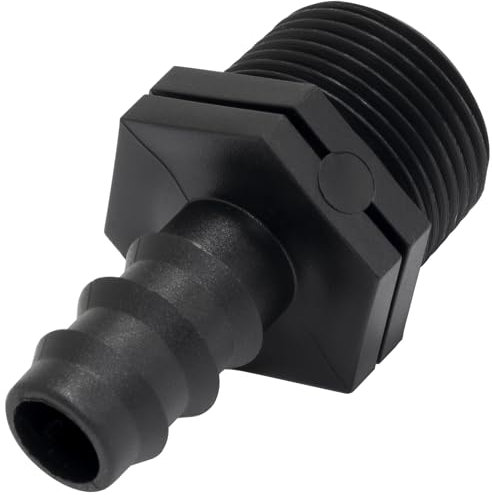 Aerzetix - C73794 - Set di 20 Raccordi Maschio scanalati 16mm x 3/4'' Filettatura Esterna per Tubo a Goccia 16mm - connettore Adattatore per Sistema di irrigazione