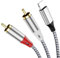 Câble stéréo Lig-htning vers 2 RCA, câble audio Ligh-tning vers 2 RCA pour téléviseurs, ordinateurs, téléphones portables,MP3, Haut - parleurs, tablettes, amplificateurs, Haut - parleurs, etc.