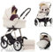 Kinderwagen-Set Leo 4 in 1 inkl. Sportsitz und Autositz - 16 Teile - in 20 Farben
