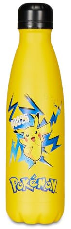 Gourde isotherme POKÉMON – pour enfants avec paille 460 ml sans BPA – asile, école primaire – acier inoxydable, maintien température jusqu'à 24h
