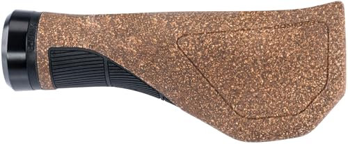 CONTEC Fahrrad-Griff Merge City Ergo Kork, D3-Dreikomponenten Gummi, 140 mm, Ergonomisch, Atmungsaktiv, Stoßdämpfend, G-Link kompatibel, Braun, Paar