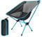 Mllepjdh Mesh Moon Saucer Camping Chair Folding Portable Chairs Cup Holder Carry Bag for Outdoor Hiking Fishing Chair Folding Portable Chair for Outside, Lake Blue