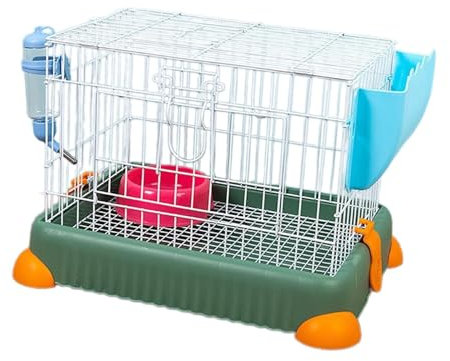 Hasenkäfig, Kleintierkäfig, leicht zu reinigen, mit Tablett, Hasenstall, Meerschweinchenkäfig für Frettchen, Eichhörnchen, Chinchillas, Igel, GRÜN