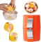 Egg Cracker Tool,Upgraded Stainless Steel Egg Cutter Egg Cracker Tool for Raw Eggs,Quickly Cutting Off Cooked Eggs for Home Kitchen Use (1PCS-Orange)