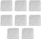 Lot de 8 plaques de montage plates, 80 x 80 mm, support de fixation d'étagère de meubles, support droit pour canapé, chaise (9 trous)