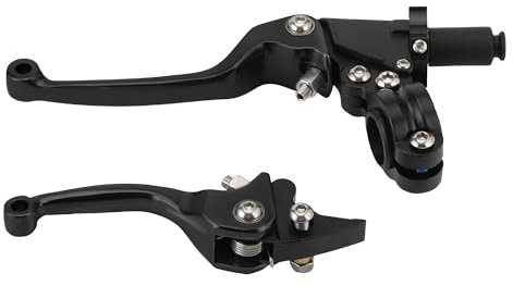 GOOFIT 22mm 1 Paar Schwarz Motorrad Universal ASV Anti Fall Faltbremse Und CNC Kupplungshebel